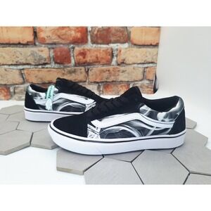 Women Sz 7 Vans Old School Comfy Cush Black White Swirl Sneakers VN0A5DYCBZW Knu